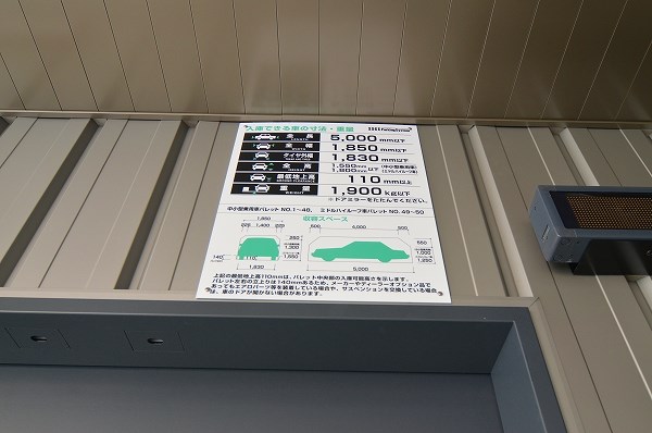 MJR赤坂タワー 駐車場サイズ制限あり